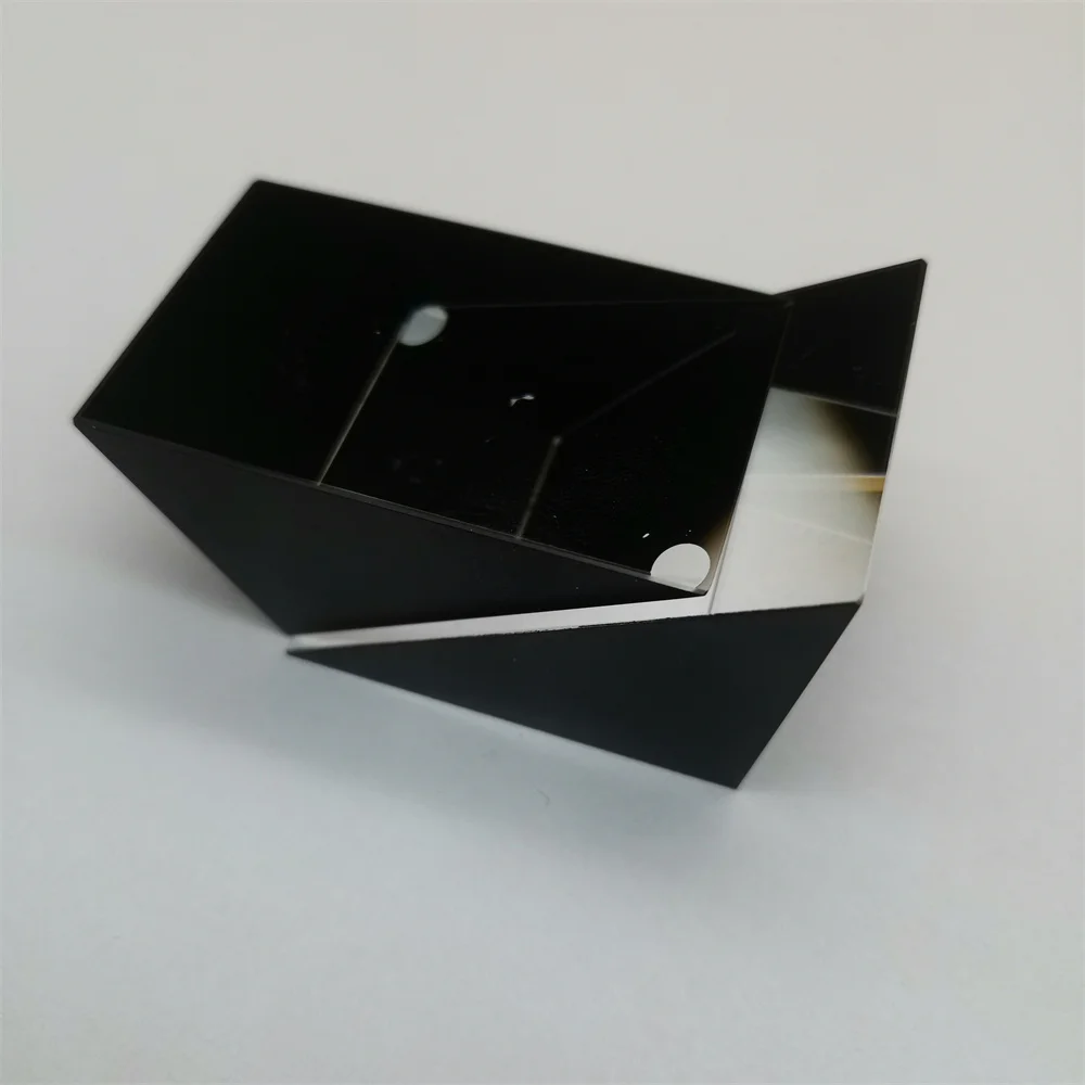 Glued Triangular Prism K9 Optical Glass Black Coating Irregular Shape Prism For Teaching Photography Decoration