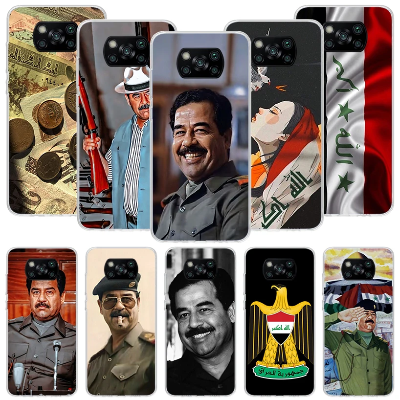 Etui Fashion Saddam Hussein Iraq Arabic Phone Case For Xiaomi Poco X6 X5 X4 X3 Nfc F5 F6 Pro F3 F2 F1 F4 Gt M5S M4 M3 M2 Soft Co