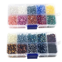 Jewelry Making Kits Czech Crystal Bicone Beads Kit For Making Jewelry Material Loose Spacer Beads Box DIY Bracelet Earrings