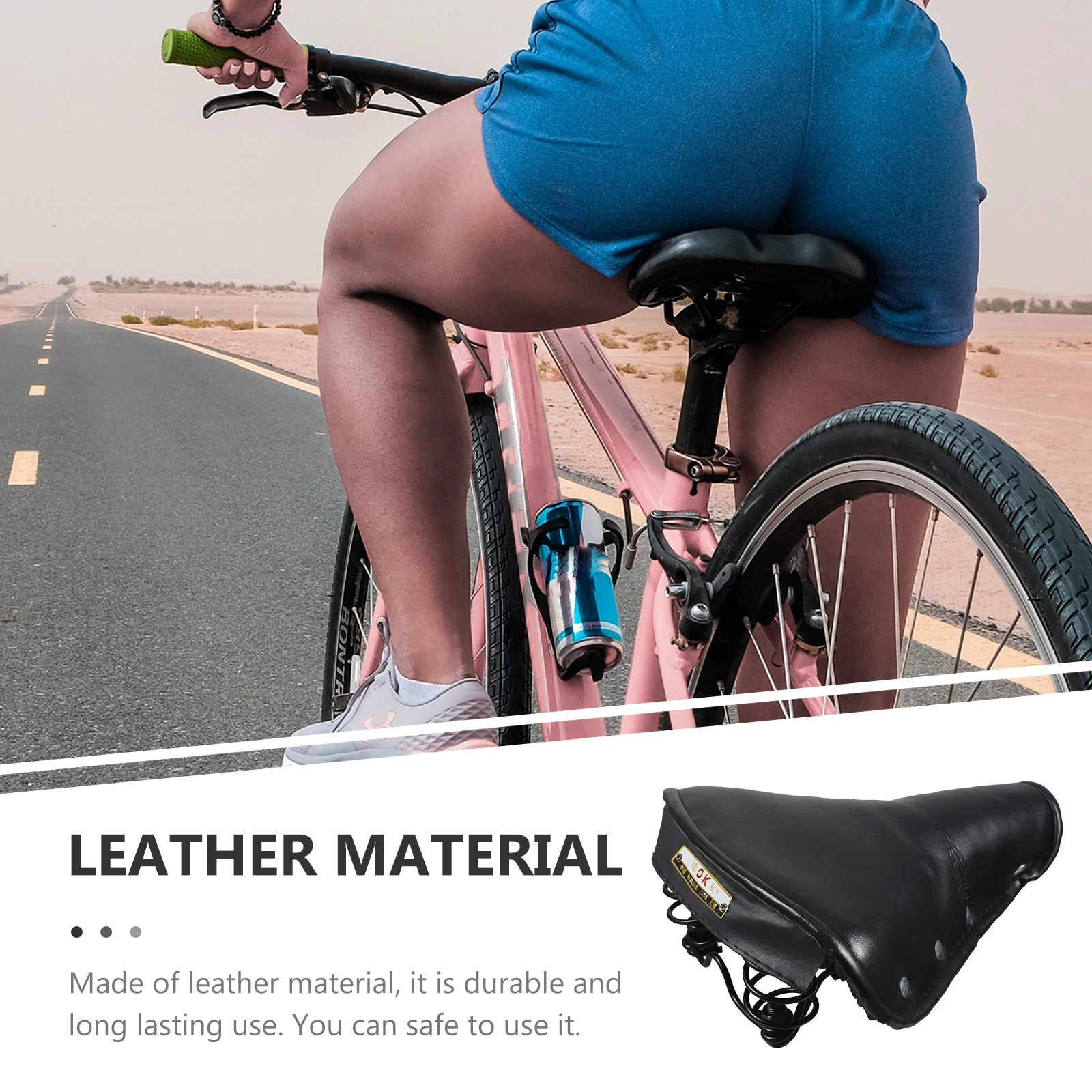

Retro Bike Vintage Riding Seat Cushion For Tricycle Durable Comfortable Saddle Sprung Frame