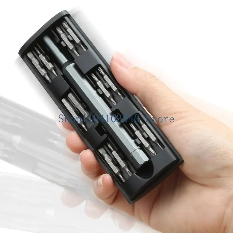 02dc 25 1 chave fenda Mini Mini com alça alumínio e multi bits para manutenção computador para