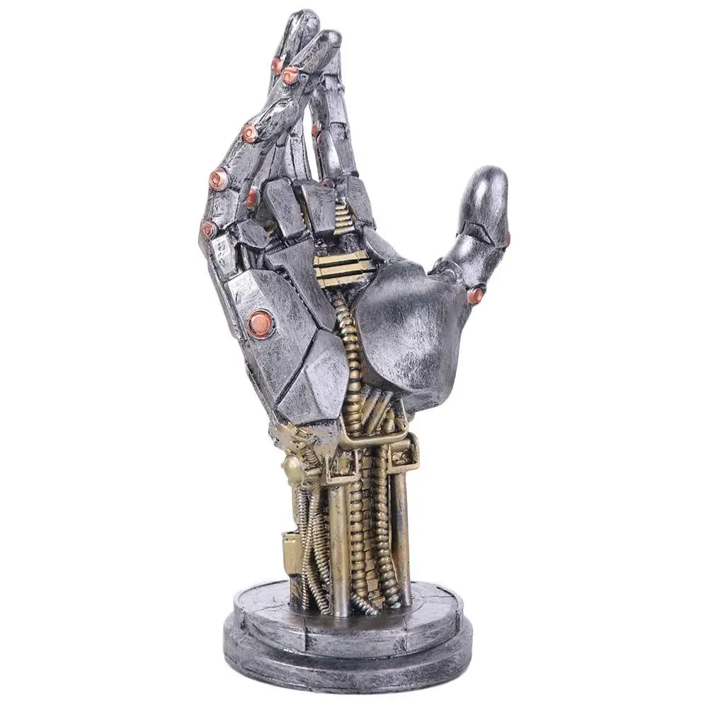 

Resin Cyberpunk 3D Printed Stand Sensory Toy Ornaments Simulated Robot Hand Sculpture Model Crafts Mechanical Hand Staute
