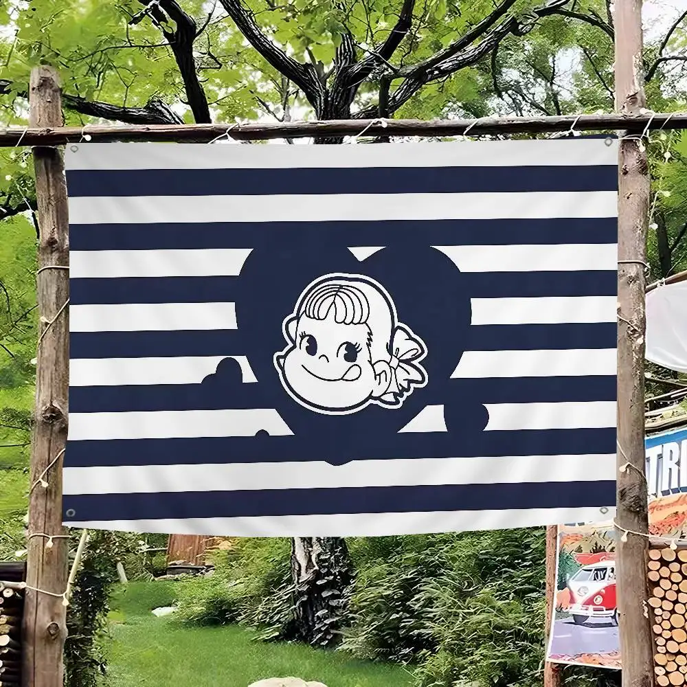 CUTE M-Milky P-Peko-chan Game Cartoon Flag Art Science Fiction Room Home Decor Wall Hanging Home Decor Banner