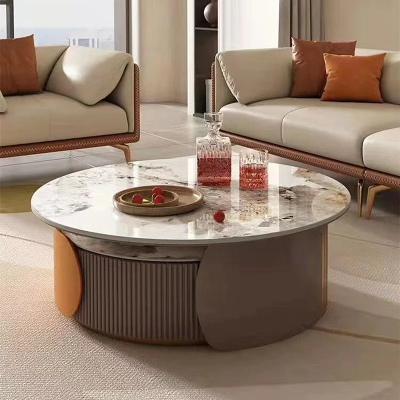 Luxury Round Nordic Coffee Table Dining Hallway Home Decor Coffee Table Console Table De Chevet Tv Stand Living Room Furniture