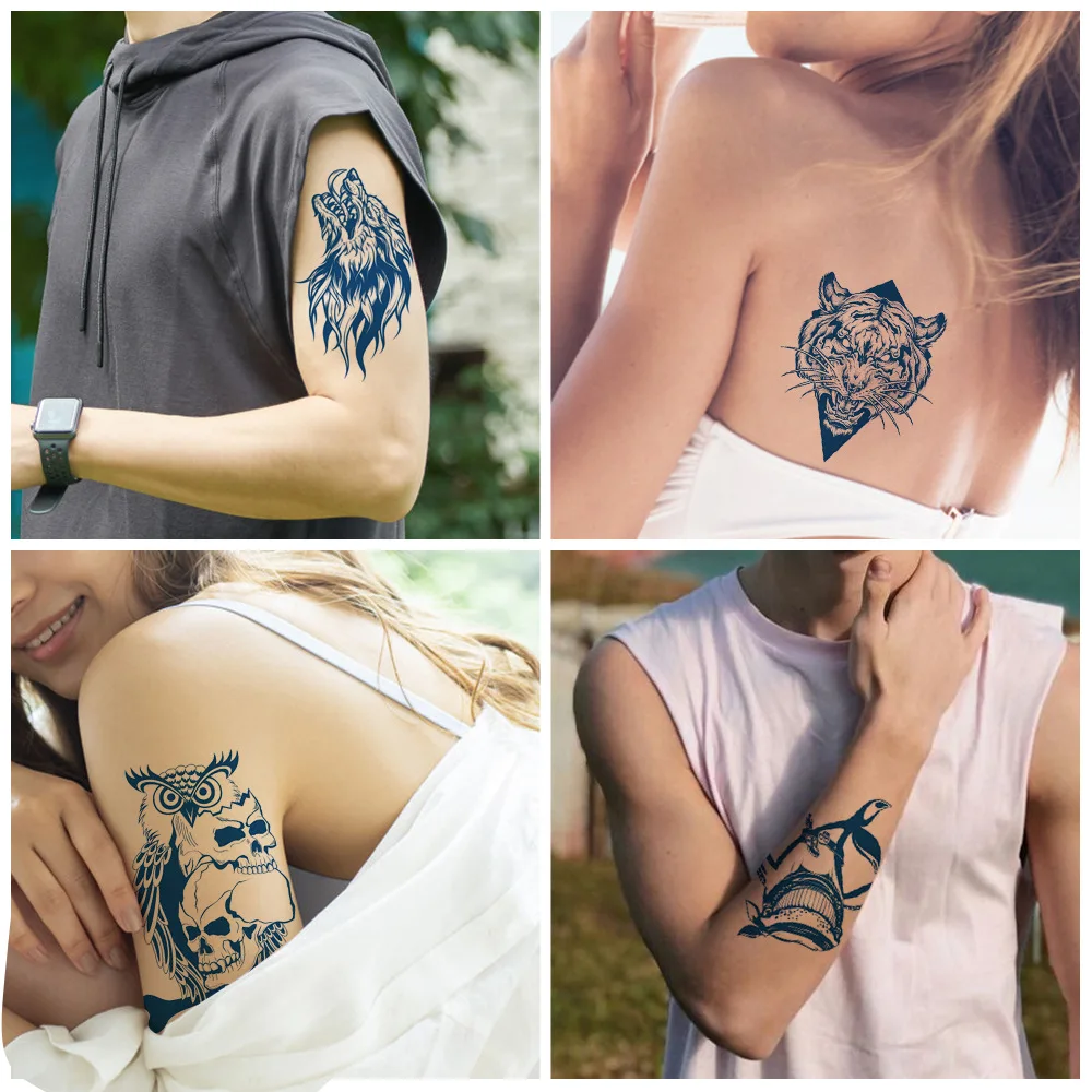 Juice Tattoo Sticker Herbal Semi Permanent Flower Arm Tattoo Sticker Simulation Temporary Tattoo Arm Leg Foot Tattoo Sticker