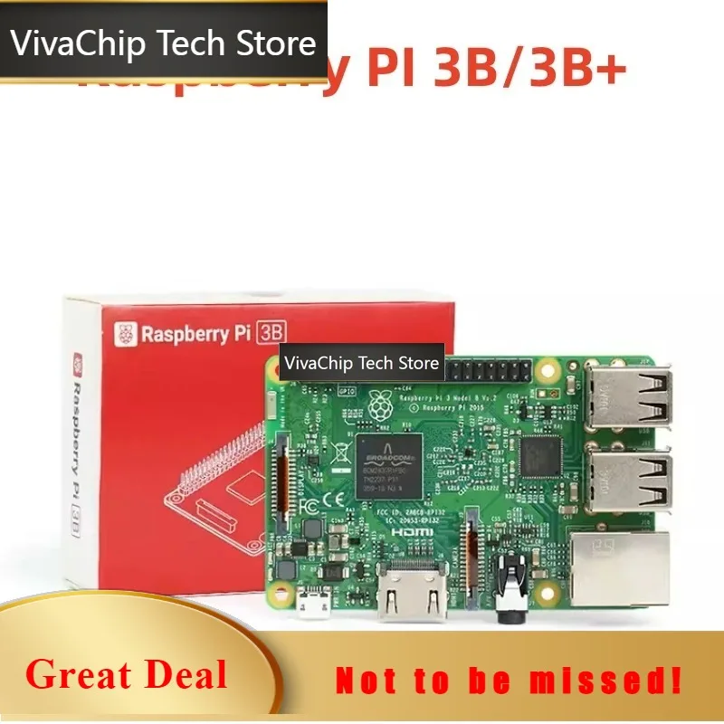 VivaCTRaspberry Pi 3 모델 B + Raspberry Pi Raspberry Pi3 B Plus Pi 3B WiFi 및 블루투스와 PoE 지원 기능 탑재 신제품