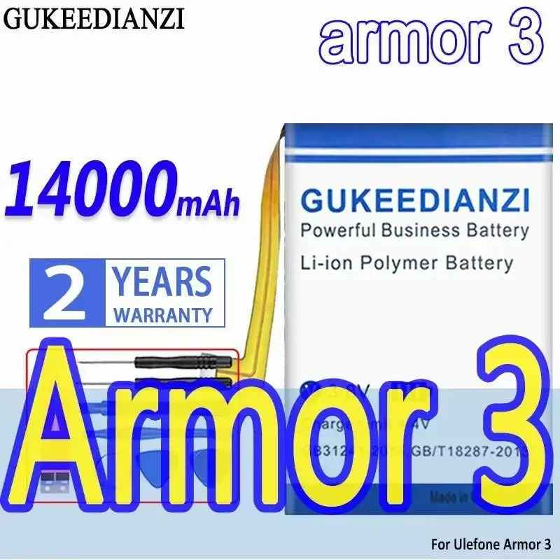 

Замена премиум-класса для Ulefone Armor 3, хорошая низкотемпературная батарея для мобильного телефона 14000 мАч
