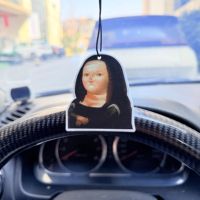 1pc ‘ Fat Mona Lisa ’ car aromaRelax car fragrance perfume car air freshener mirror car interior accessories pendant outlet perf