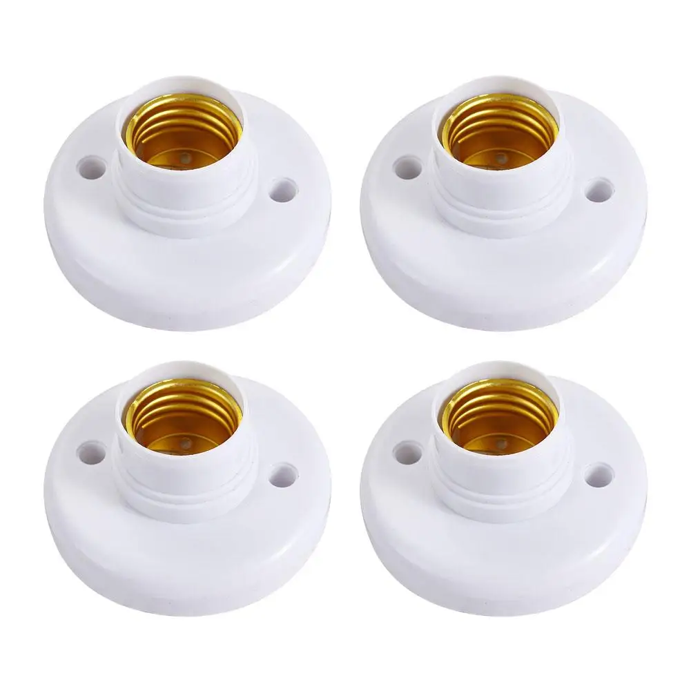 E27 Screw Cap Socket White Ceiling Lamp Holder Home Light Bulb Holder Lamp Socket Bulb Lighting Accessories