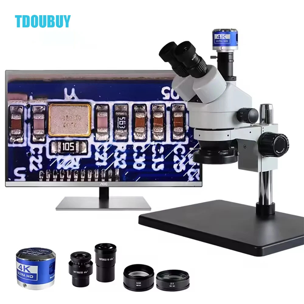 

HDMI-совместимый USB HD цифровой стереомикроскоп тринокулярный микроскоп с экраном 10,1 дюйма монитор камера для ремонта печатных плат