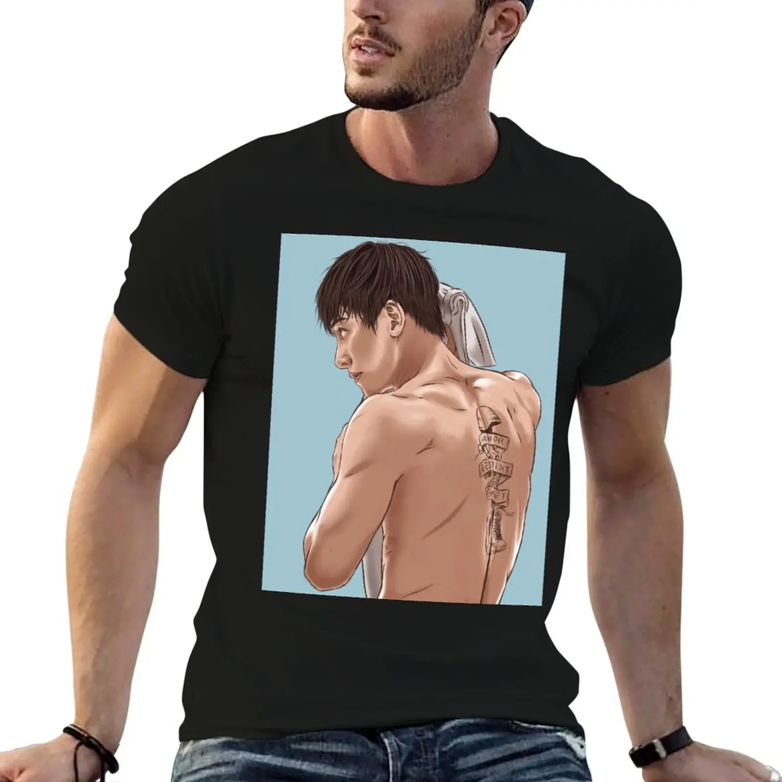 Sexy Ji Chang Wook T-Shirt korean fashion street wear mens shirts graphic tee