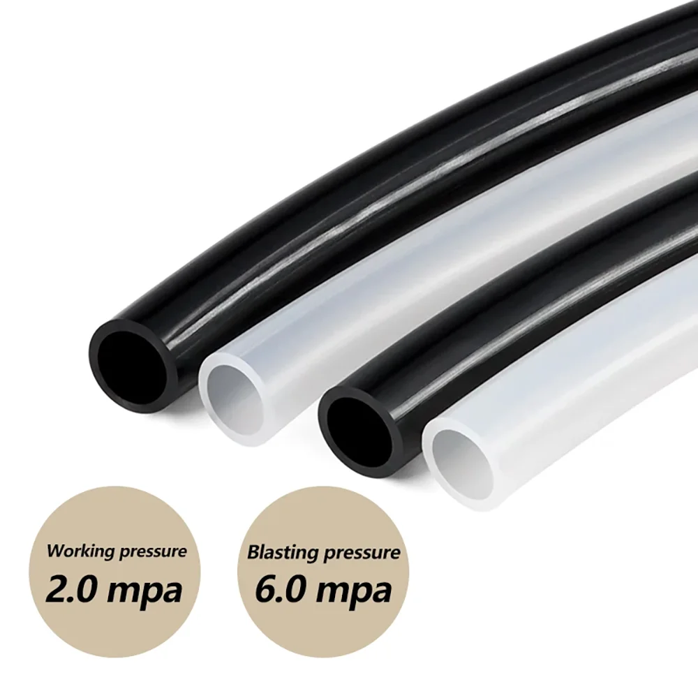 10M Black TransparentHigh Pressure PA6 Nylon Tube ID 2mm-15mm  Pneumatic Air Compressor Smooth Rigid Polyamide Oil Pipe