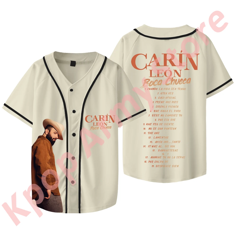 Carin Leon Boca Chueca Baseball T-shirts New Logo Tee Summer Women Men Fashion Casual Short Sleeve Top