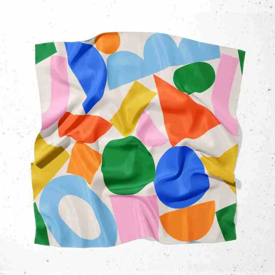 

100% Pure Mulberry Silk Charmeuse Scarf 12 Momme 45x45CM Square Lightweight Headscarf Women Hair Wraps With Gift Packed