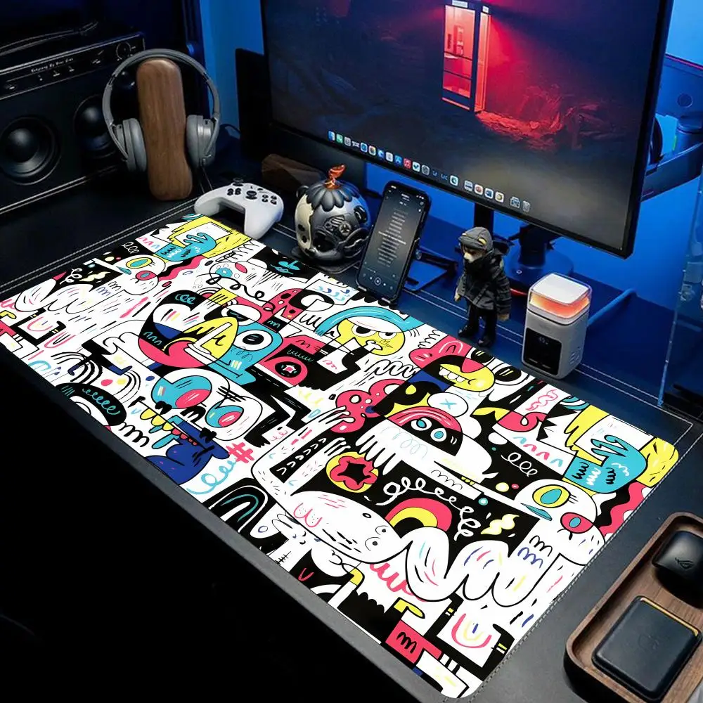 

Graffiti Mouse Pad large keyboard mouse desk pad non-slip rubber gaming mouse pad laptop mouse carpet Cool Graffiti For Cool U