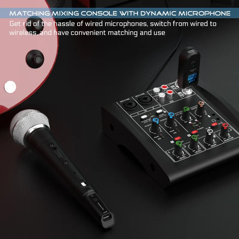 

Musical Instrument Wired Convert Wireless Microphone System Transmitter Receiver Handheld Electric Blowpipe Guitar Amplifier