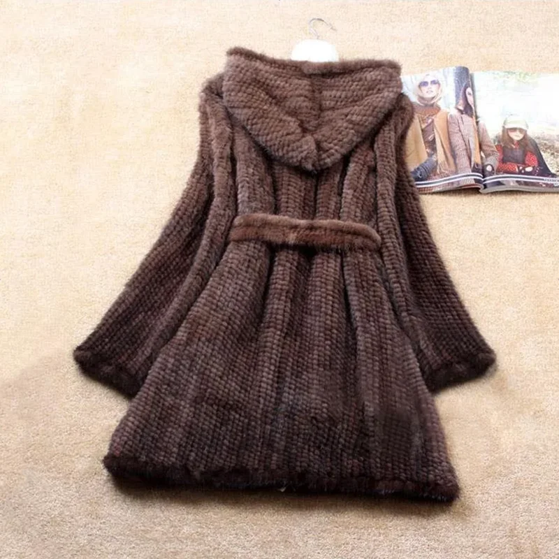 Manteau d\'hiver en fourrure de vison naturel pour femme, haut à manches longues, tout assressenti, mode, nouveau