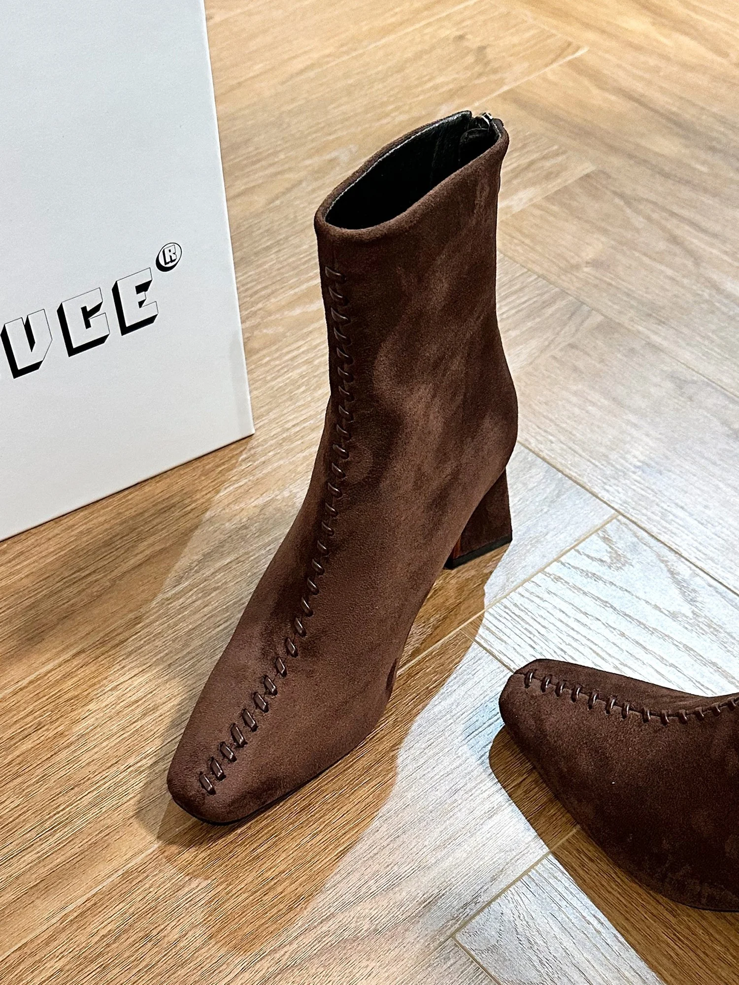 retro-velvet-ort-boots-women's-autumn-winter-high-heel-faion-booties-zipper-closure-square-head-thi-heel-breathable