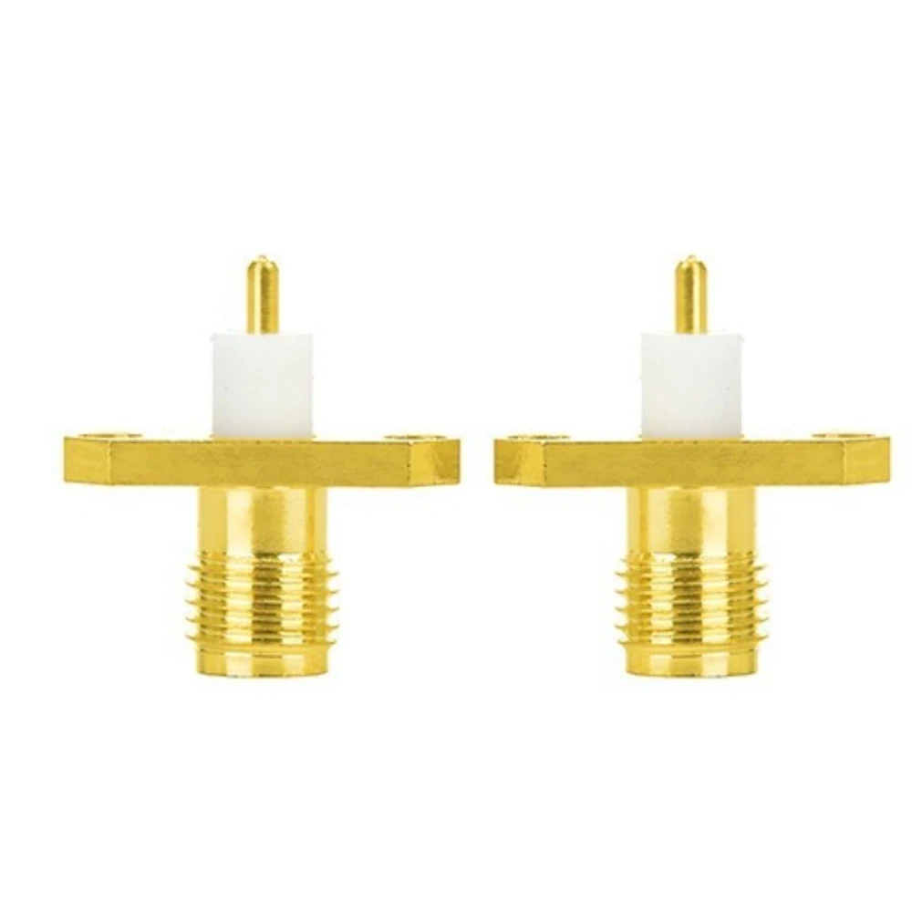 1PCS NEW RP-SMA Female Jack Inner Pin RF Coax Connector Panel Mount Solder Post Straight Insulator Long 3mm Gold-Plated