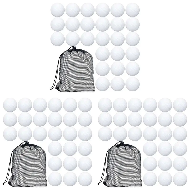 

AEF6-300 Pcs Golf Practice Ball Hollow Golf Ball Training Golf Balls With Mesh Drawstring Storage Bags For Training