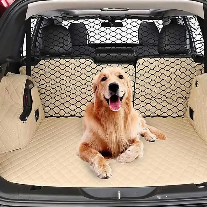 Adjustable Car Dog Divider Barrier Car Pet Safety Barrier Net with Double Layer Pet Separation Net Pet Restraint Easy To Install