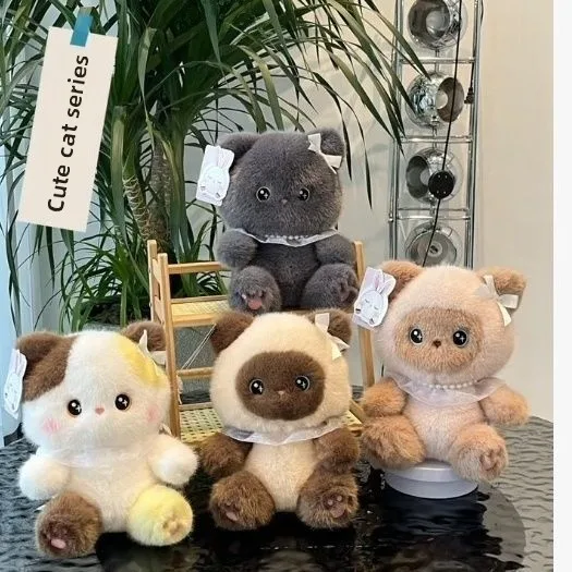

Adorable Tee-Colored Plu Toy Dolls Cute Kittens Bedtime Canion Soft PP Cotton Material Universal Age up