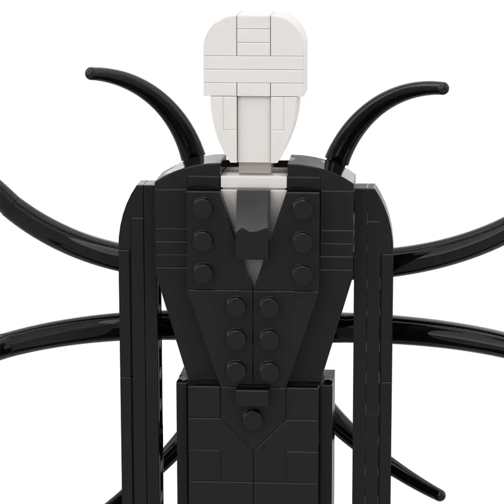 MOC-Personagens Lendários Modelo de Blocos de Construção, Black Slendermans, Horror Slenders Homem, Brinquedo de Tijolos, Presente Infantil