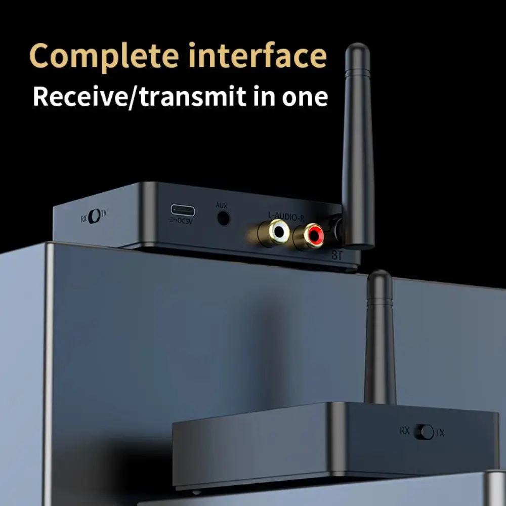 TV a 2 auriculares inalámbricos Bluetooth 5,3 transmisor receptor doble enlace USB-C entrada adaptador de Audio inalámbrico AptX baja latencia