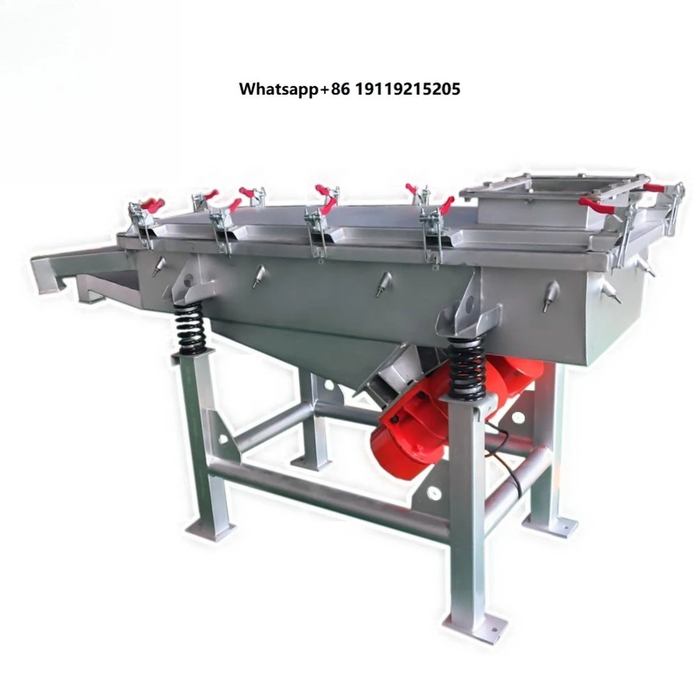 Linear Vibrating Gravity Shaking Table Classifying Straight Vibration Screen Separator Soybean Seed Processing Machine 1-5