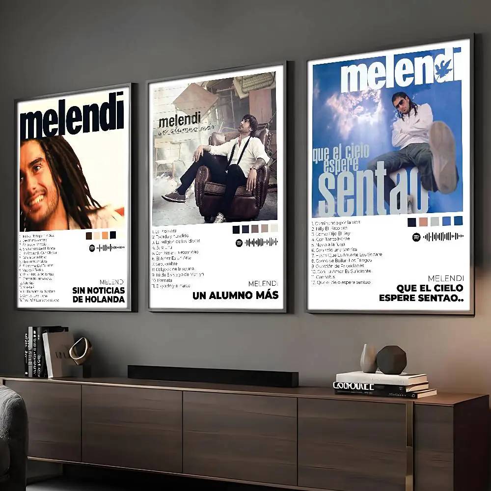 Sänger Melendi Poster Klebrige Wandkunst Druck Wasserdicht Zuhause Wohnzimmer Schlafzimmer Bar Ästhetisches Dekor