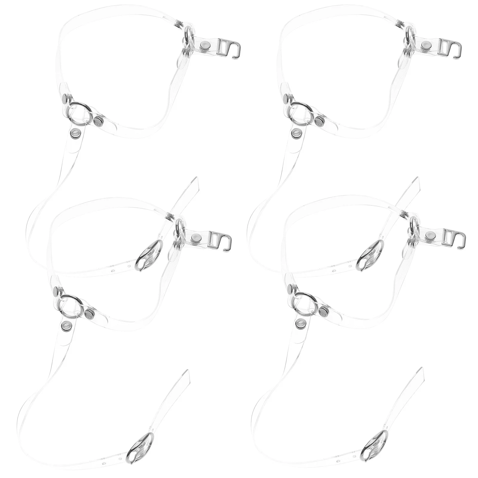 

2 Pairs High Heels Anti Drop Detachable Shoe Straps for Shoelace Ankle Pvc Extender Clear