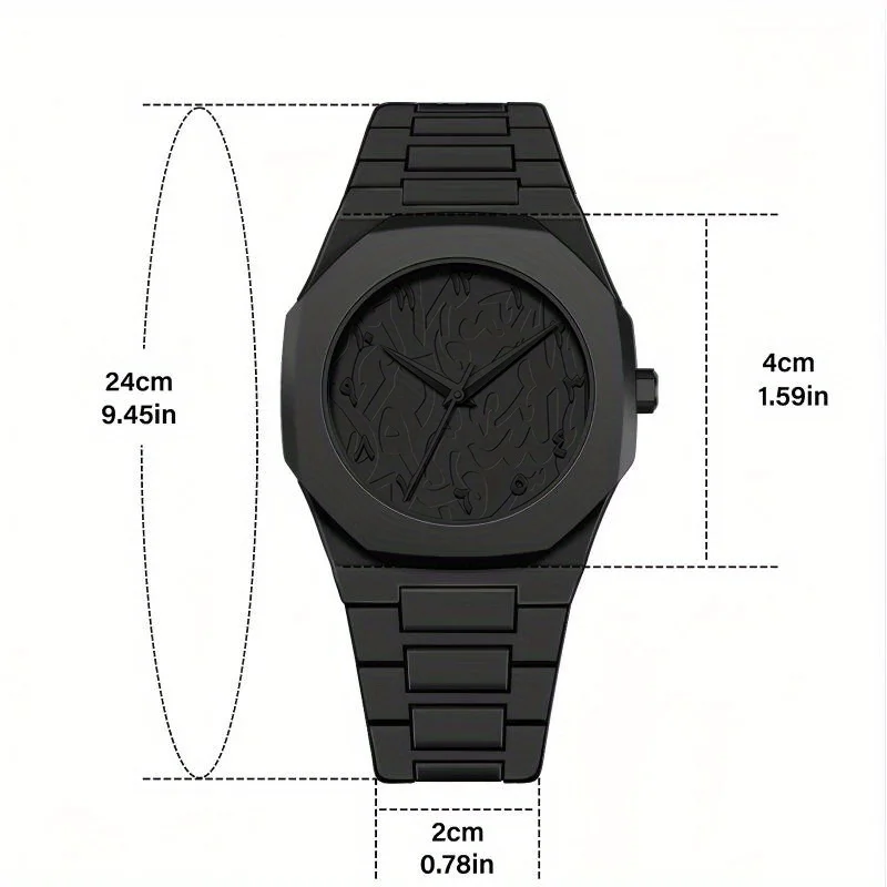 [ Men Watch ] Men'S Casual Sports Watch, Black Dial Quartz Watch | Minimalism Watch Design | Durable Watch for Men Gift