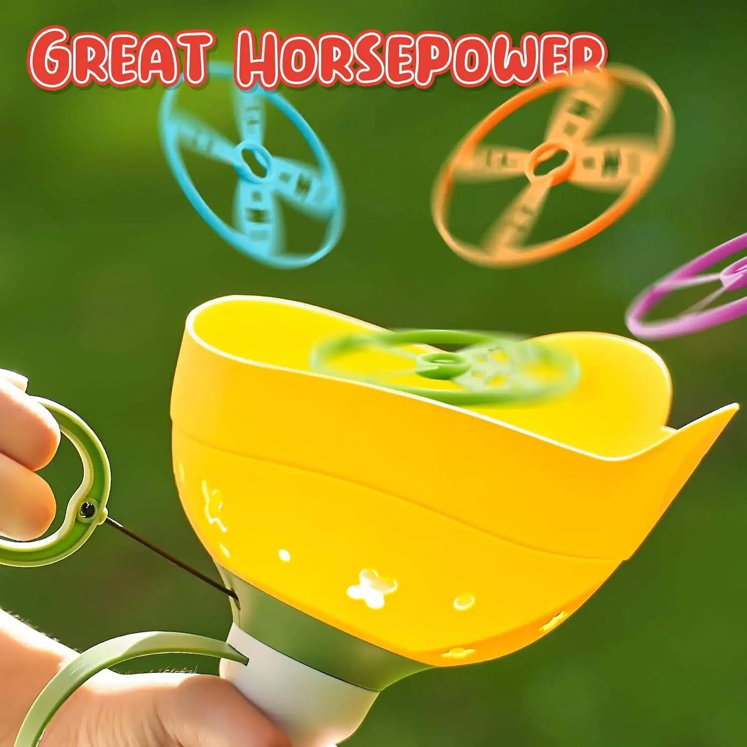 Wind-up Ejection Flying Saucer Toy Kids Outdoor Toy