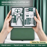 Professional 7/10/12/18 Piece Nail Care Kit Stainless Steel Manicure & Pedicure Set Nail Clipper Set with Travel Case