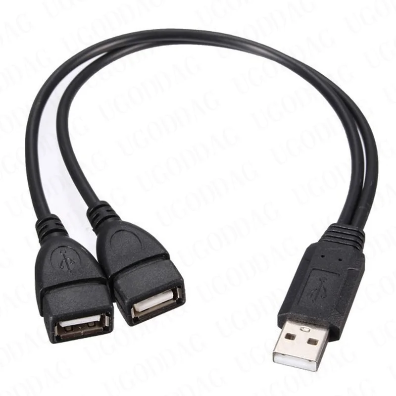 2 In 1 USB 2.0 Extension Cable Male To Female USB Data Cable Charging Cable for Hard Disk Network Card Connection