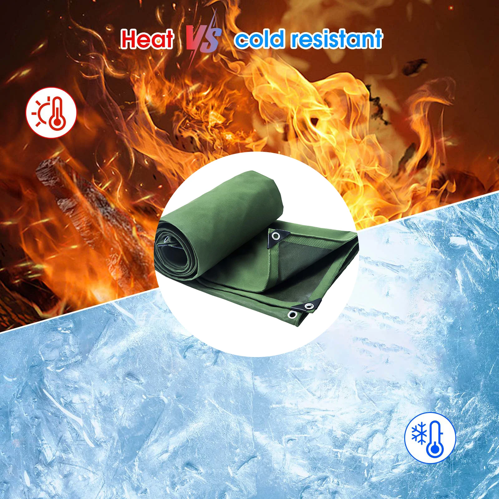 650 g/m2 ultradeste, wasserdichte Plane, UV-beständig, reißfest, Leinwand-Plane, Abdeckung für Überdachung, Zelt, Dach, Camping, Holzpile – Detail 6
