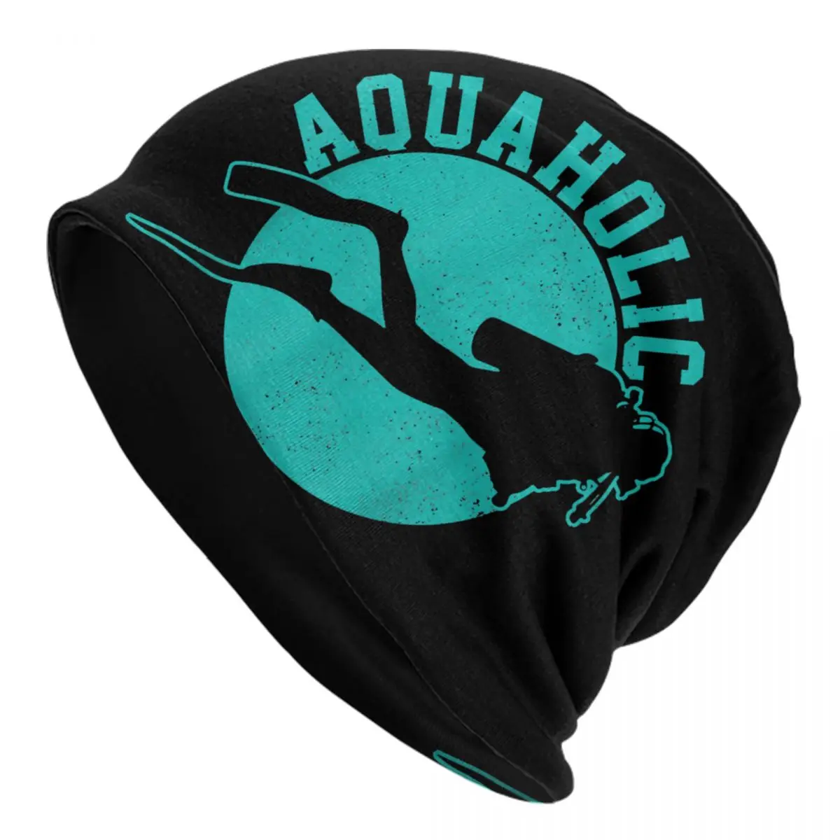 Scuba Diving Aquaholic Funny Scuba Diver Skullies Beanies Caps Winter Warm Knit Hat Men Women Street Bonnet Hats Outdoor Ski Cap