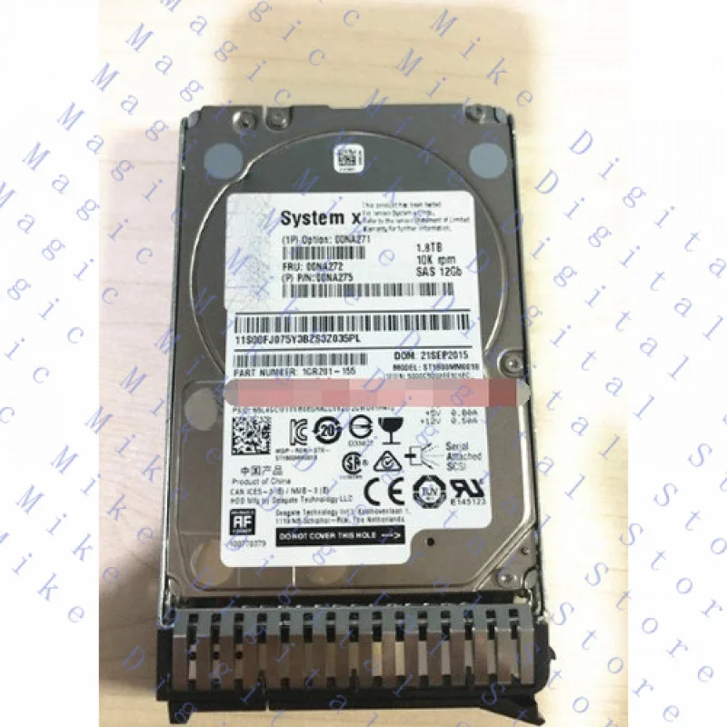 

UU FOR Lenovo 00NA271 1.8TB 10K 12G 2.5" G3HS SAS HARD DRIVE HDD