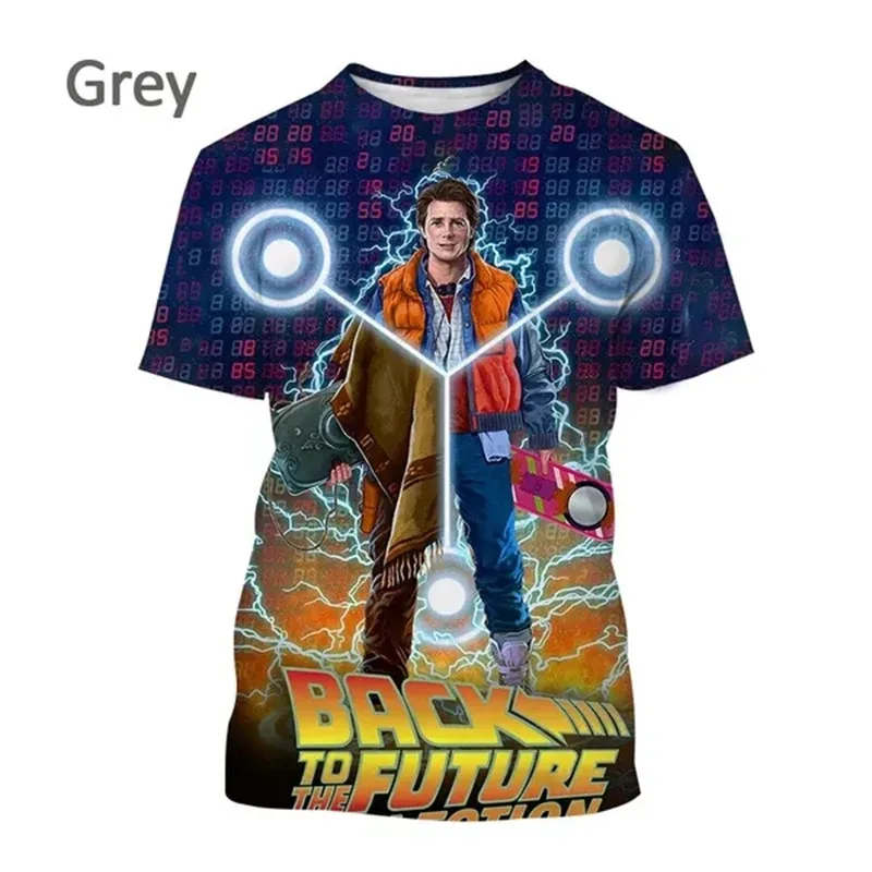 Funny Movie Back To The Future 3D Printed T-shirt Summer Men Women O-neck Fashion T shirt Casual Sports Boy Girl Streetwear Tops