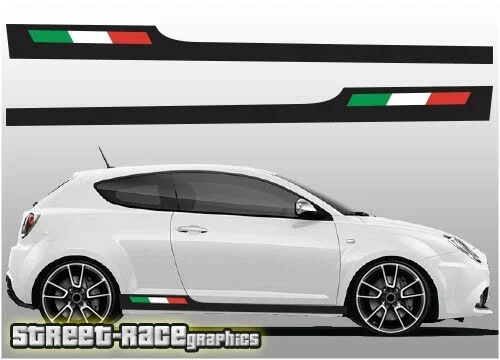 For x2 Alfa Romeo Mito 010 racing stripes graphics stickers decals