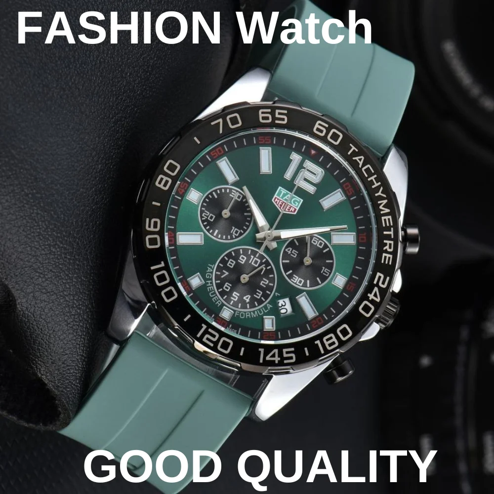 Fashion Mens Watches Quartz Designer Wristwatch for Male Auto Date Dial Chronograph Function High Quality Gift For Friend