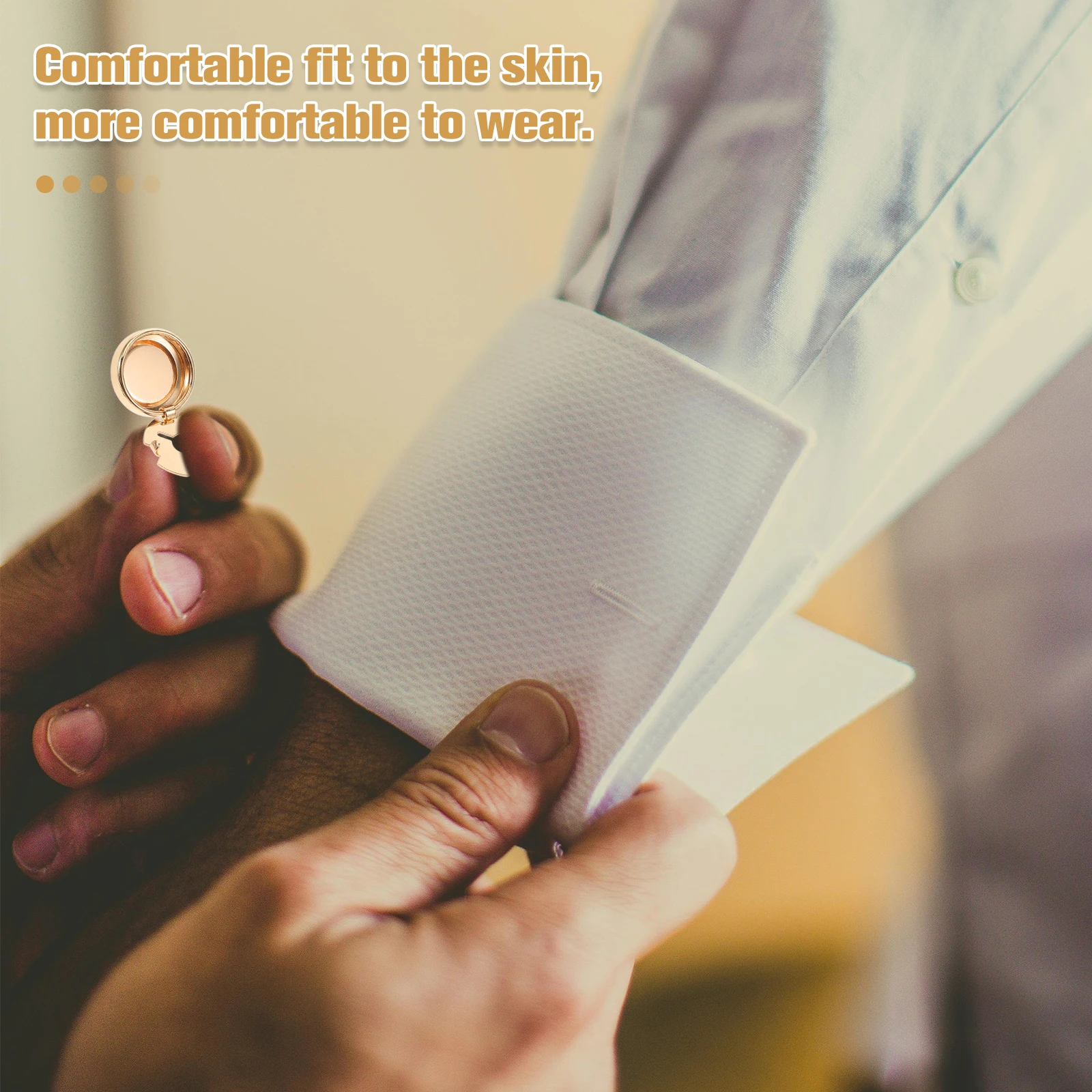 

3pcs Alloy Cufflinks For Men Round Shape Shirt Sleeve Buttons Business Suit Cuff Links Metal Fashion Accessories Dress Studs