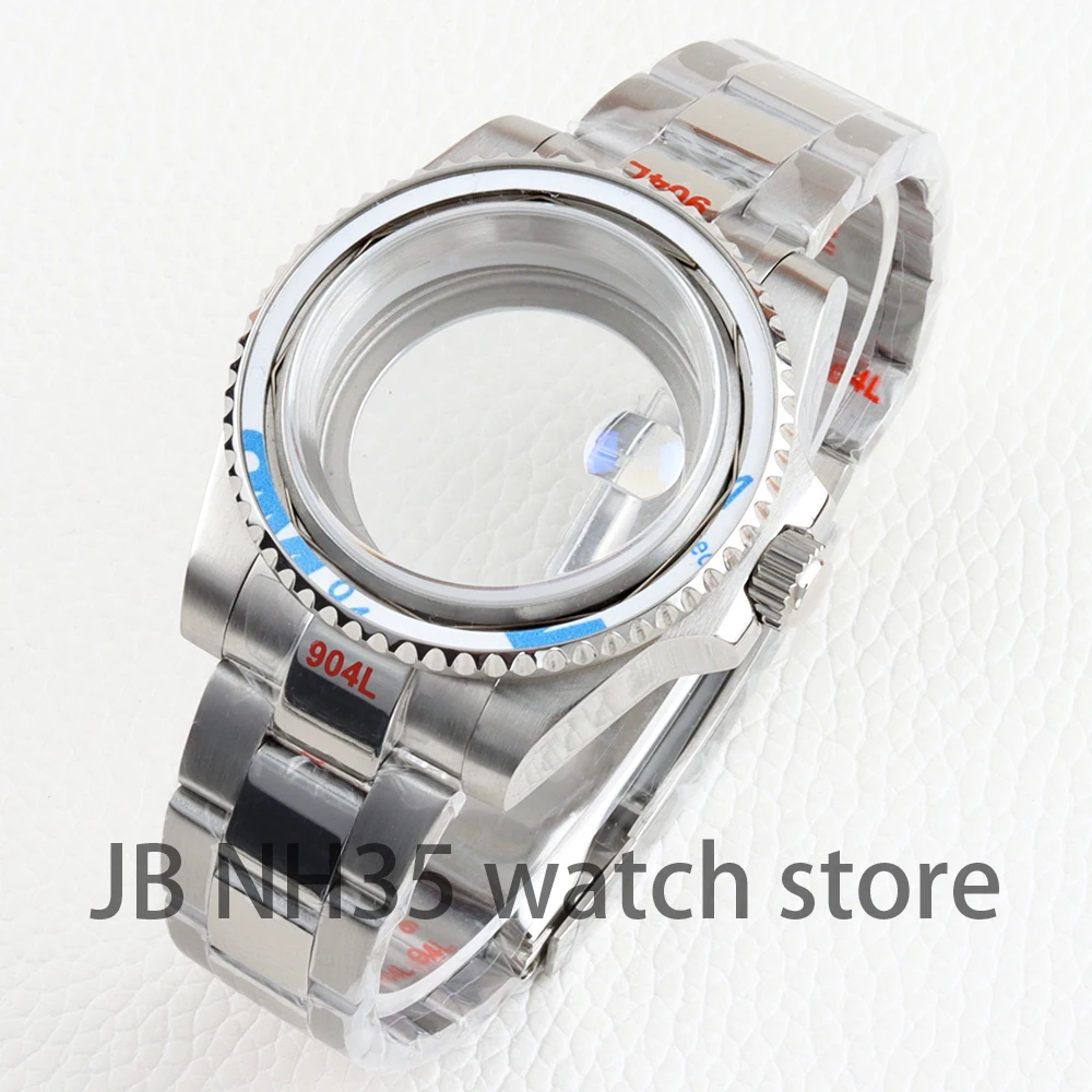 40mm Watch Case 20mm Stainless Steel Oyster Polished/Brushed Bracelet for Submariner 28.5mm Dial NH34 NH35 NH36 NH38 Movement