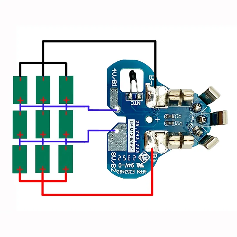 A20F-M12 リチウム電池プラスチックケース PCB 保護回路基板 12V 48-11-2411 ハウジングシェル用 9 X 18650