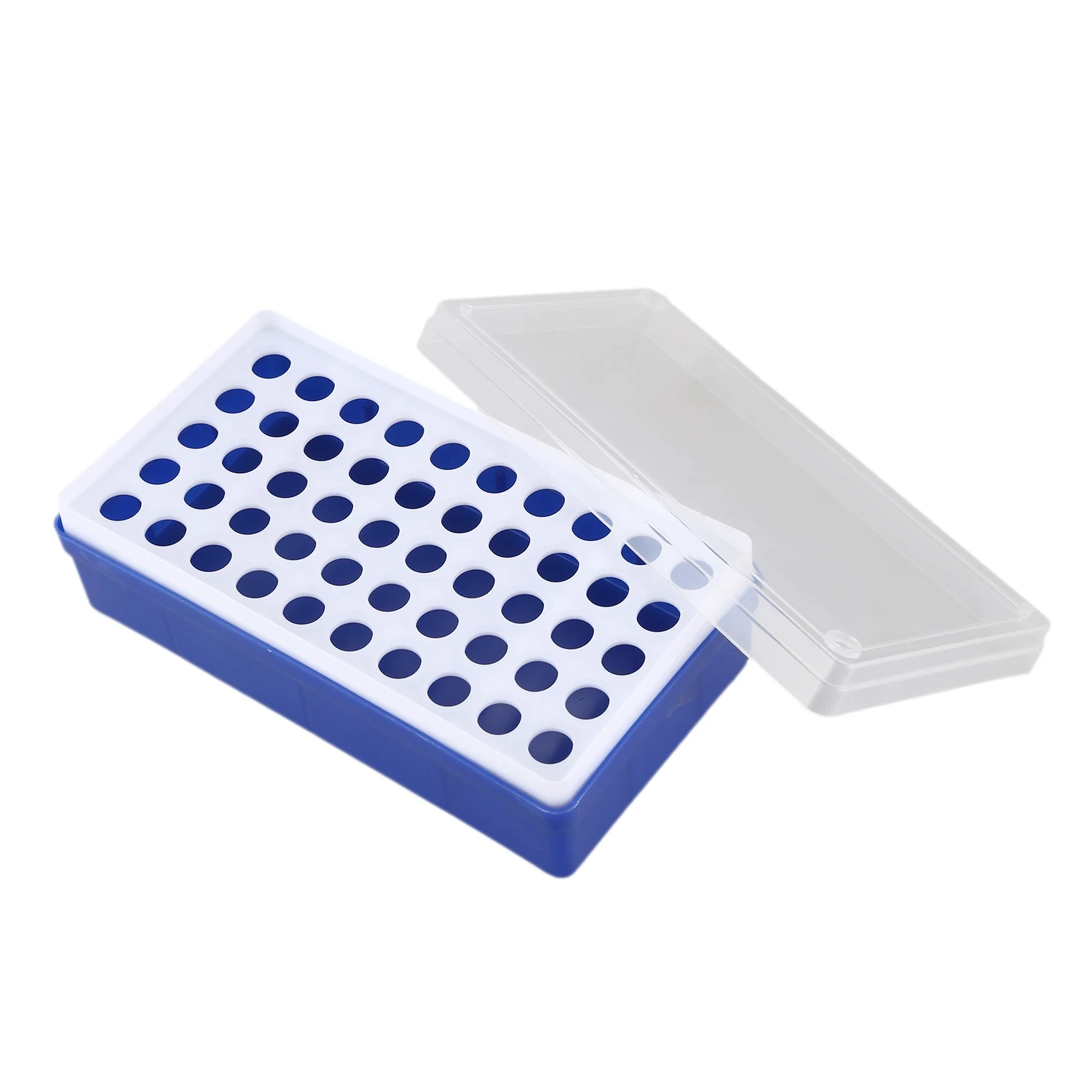 Laboratory Lab Plastic 50 Sockets 1.5ml Centrifuge Tube Stand Holder Box