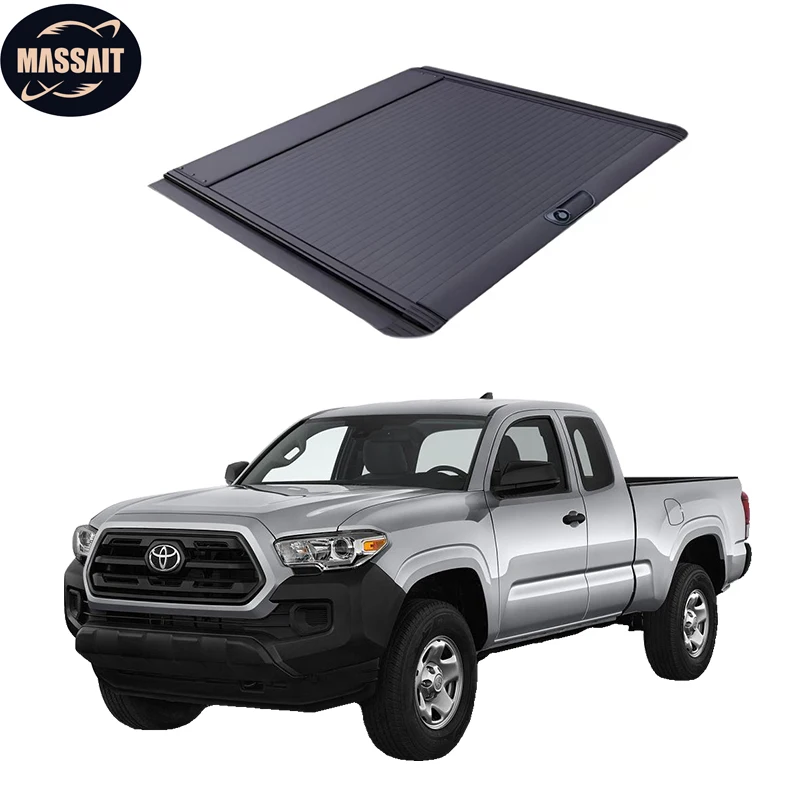 

MASSAIT Factory Pickup Truck Hard Cover 4x4 Pickup Flat Canopy Алюминиевая задняя крышка пикапа Tonneau Cover для Tacoma Black