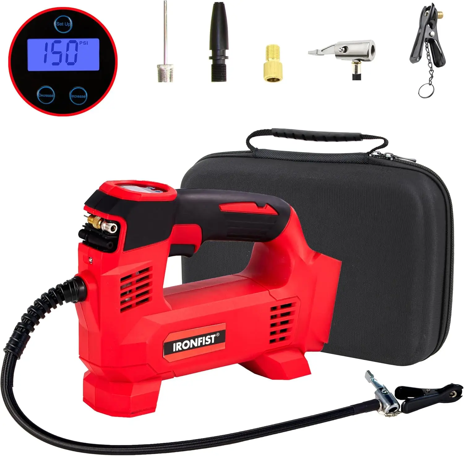 

Portable Tire Inflator for Car, Bike, Ball - 20V Air Compressor with Digital Gauge (Tool Only)
