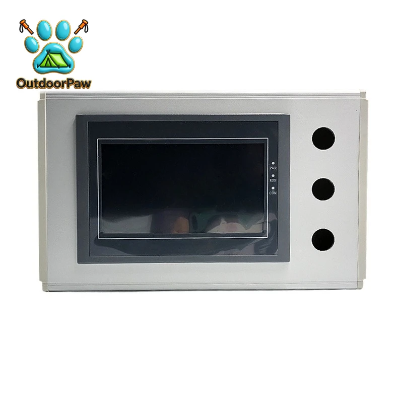 Industrial automation control 7 inch 10.1 inch HMI touch screen handheld aluminum alloy side cover plastic installation box