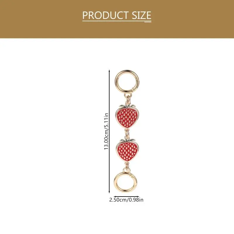 Red Strawberry Bag Extension Chain Suitable for Mahjong Underarm Bag Modification Replacement Portable Lengthened Chain