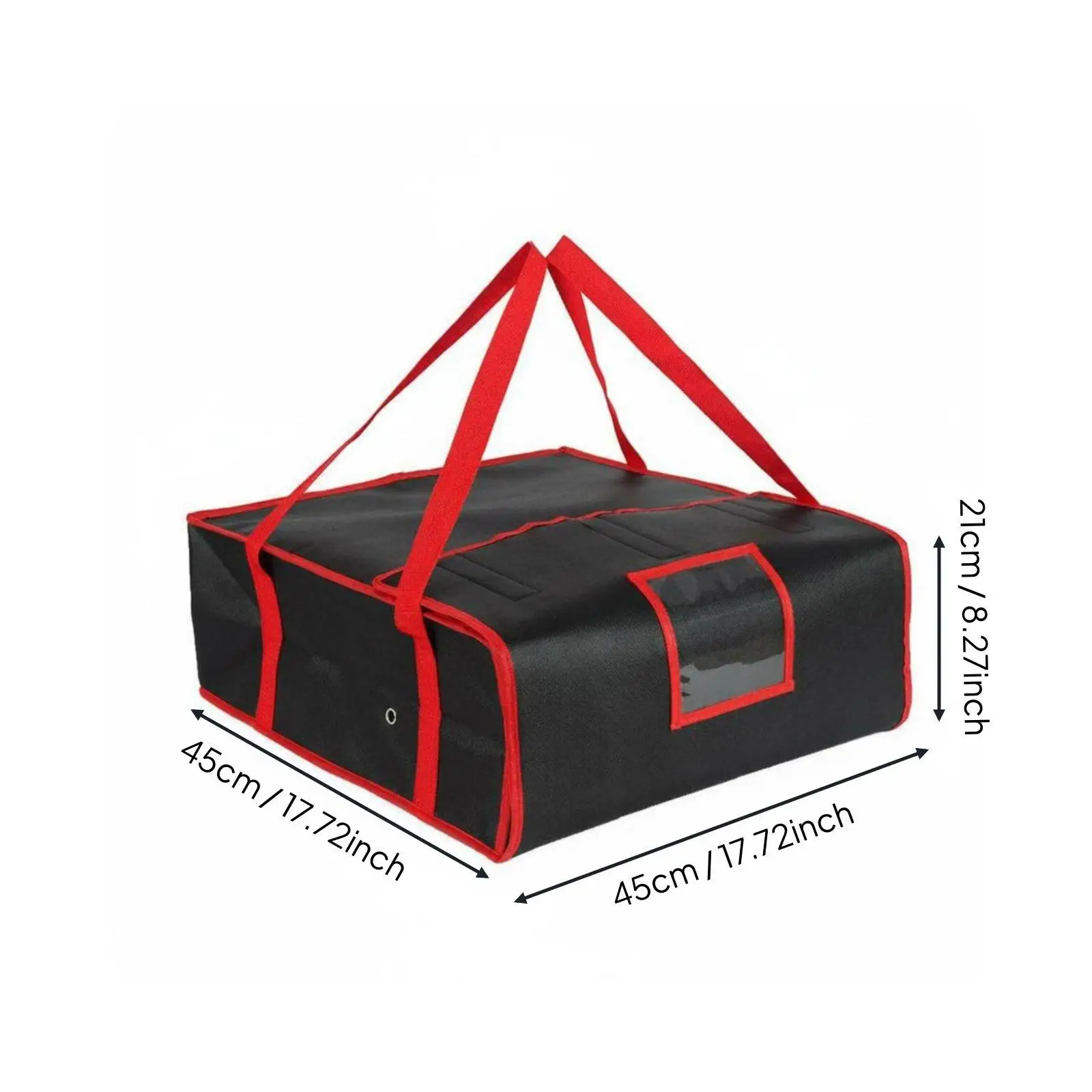 Insulated Pizza Conveyance Bag Portable Meal Carrier Bag Clear Order Window Food Delivery container for Caterers, Catering, - view 5